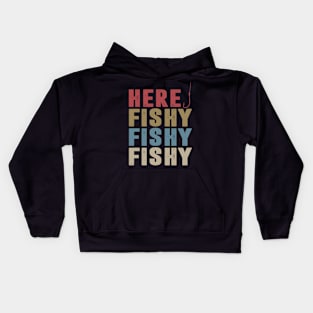 here fishy fishy fishy Kids Hoodie